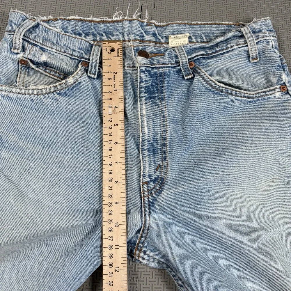 Vintage 90s Levi's 505 Jeans Men's 33x36 Fit 32x35 Regular Fit Orange Tab